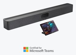 Barra de video Yealink con panel táctil, certificada para Microsoft Teams